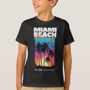 Camiseta Miami Beach Florida Summer Palm Vacation Usa