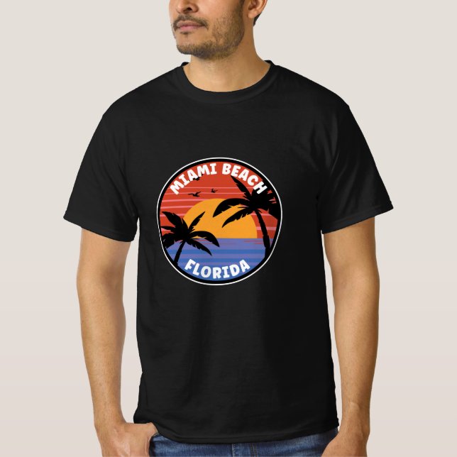 Camiseta Miami Beach Florida Sunset Paradise (Anverso)