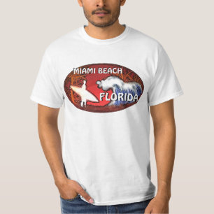 Camiseta Miami Beach Florida surfista olas de arte tee