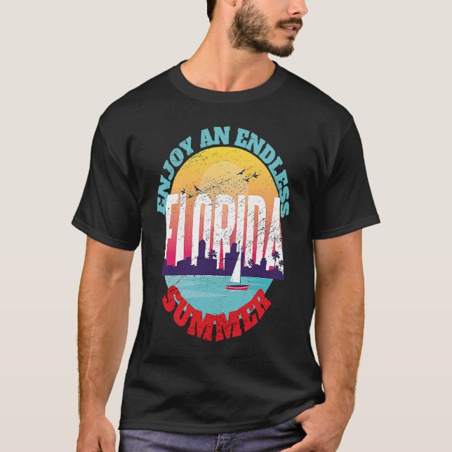 Camiseta Miami Beach Florida Verano eterno (Anverso)