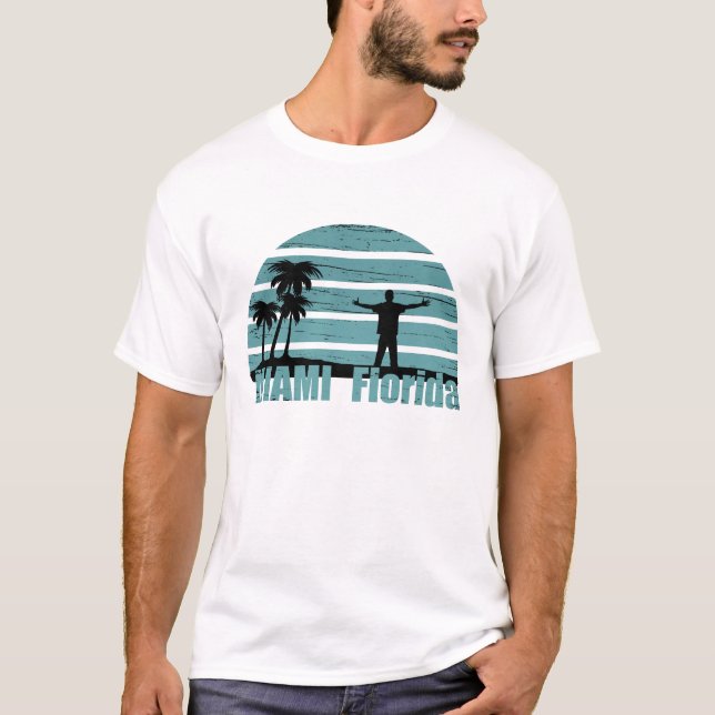 Camiseta Miami beach Florida vintage (Anverso)