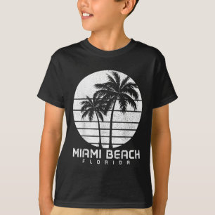 Camiseta Miami Beach Florida Vintage Palm Trees Beach Souve