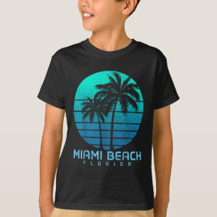 Camiseta Miami Beach Florida Vintage Palm Trees Beach Souve