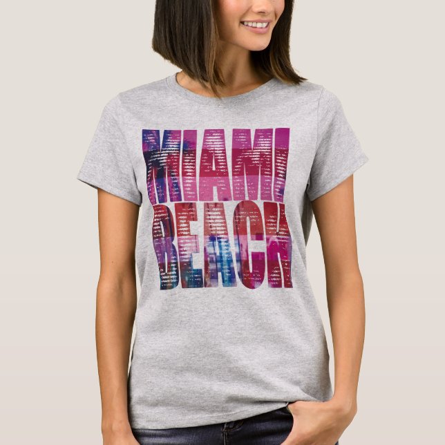 Camiseta miami beach grey (Anverso)