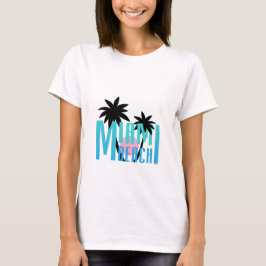 Camiseta Miami Beach, la Florida, tipografía Guay