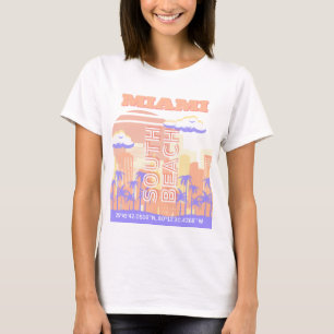 Camiseta Miami Beach, Miami Travel Art, habitación Preppy,