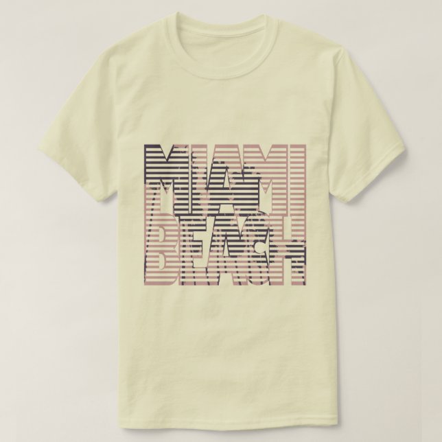 Camiseta miami beach pink violet fun (Diseño del anverso)