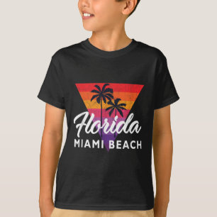 Camiseta Miami Beach Retro Miami Vintage Triangle 70s 80s T