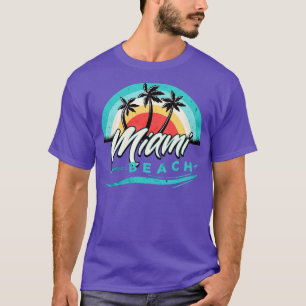 Camiseta Miami Beach Retro Vintage Tropical Design TShirt