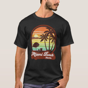 Camiseta Miami Beach Souvenirs Florida Vintage Retro 70 80