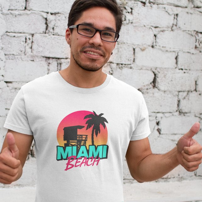 Camiseta Miami Beach Travel Vintage (Miami Beach Travel Vintage T-Shirt)