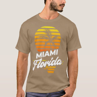 Camiseta Miami Exotic Palm Trees Retro Summer Florida
