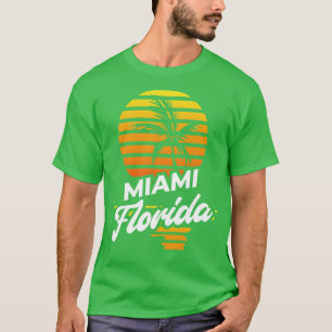 Camiseta Miami Exotic Palm Trees Retro Summer Florida
