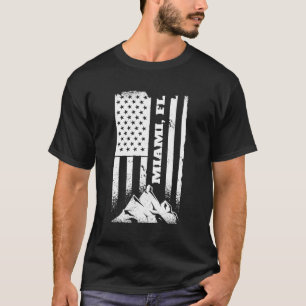 Camiseta Miami Fl Florida Patriótico Estadounidense en Dolo
