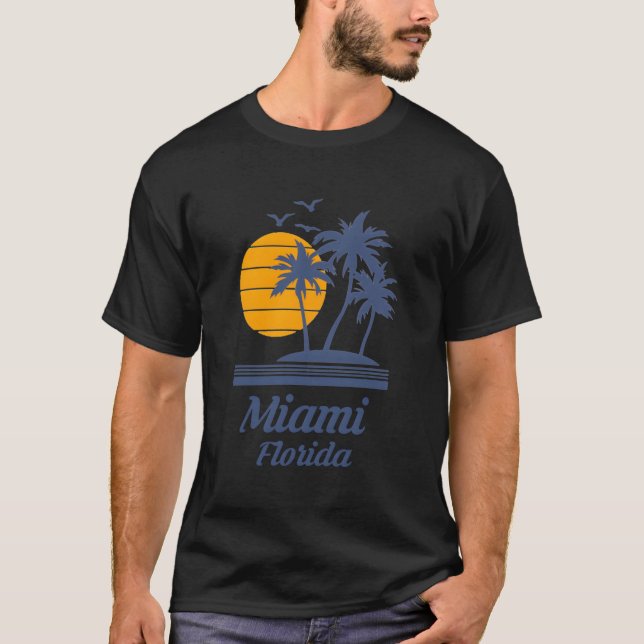 Camiseta Miami Florida Fl City State Beach Tourivenir (Anverso)