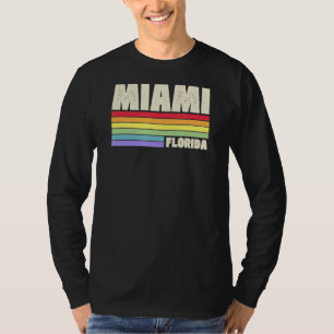 Camiseta Miami Florida Orgullo de arcoiris Bandera Orgullo 