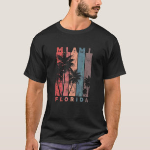 Camiseta Miami Florida Palm Trees Beach Summer Vacation Vin
