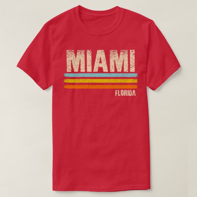 Camiseta Miami Florida Retro (Diseño del anverso)