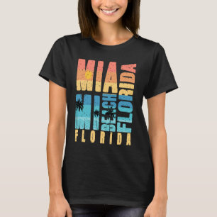 Camiseta Miami Florida Summer Beach Vintage Sunset