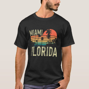 Camiseta Miami Florida Sunset Palm Trees Miami Beach