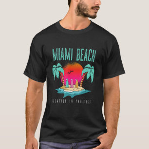 Camiseta Miami Holiday Florida Palm Trees Sea