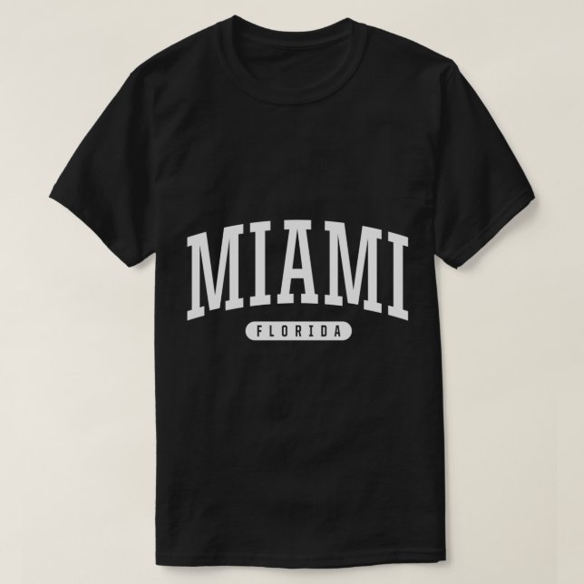 Camiseta Miami Hoodie College University Style FL EE.UU. (Diseño del anverso)
