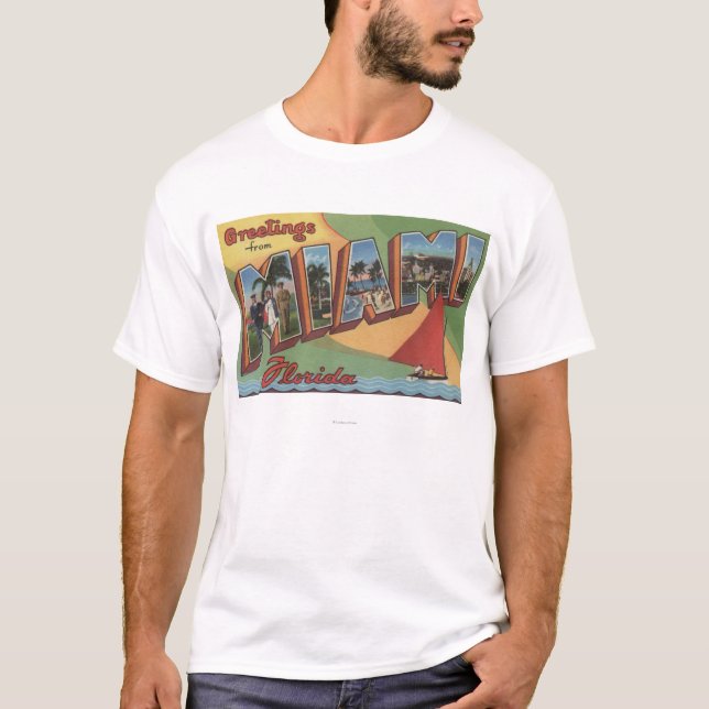 Camiseta Miami, letra ScenesMiami, FL 2 de FloridaLarge (Anverso)