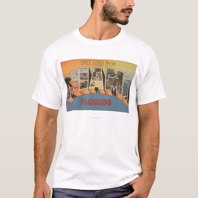 Camiseta Miami, letra ScenesMiami, FL de FloridaLarge (Anverso)