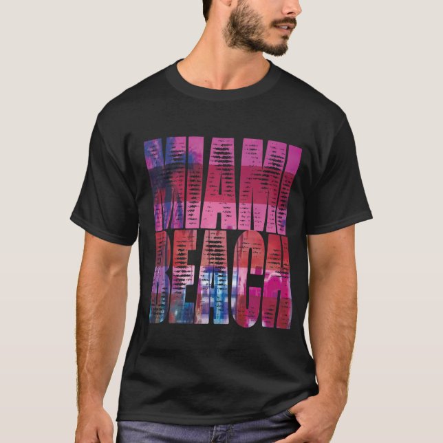 Camiseta miami night beach fun style (Anverso)