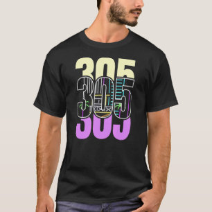 Camiseta Miami Nightlife In The 305 Retro Design