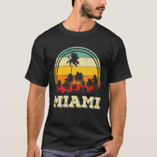 Camiseta Miami Palm Trees Retro Florida Miami Beach Fort La