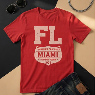 Camiseta Miami Paradise Found Florida Graphic