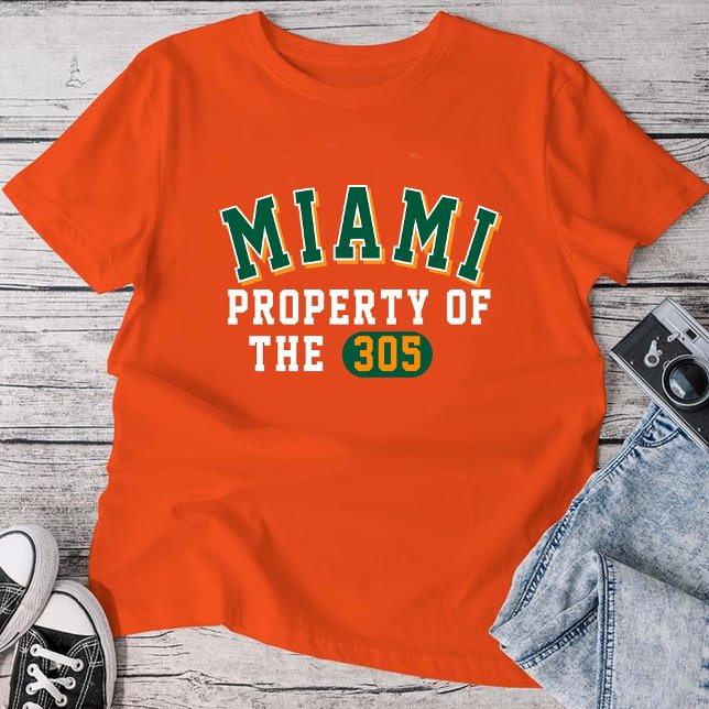 Camiseta Miami Property of the 305 Orange T-Shirt | Men’s (Subido por el creador)