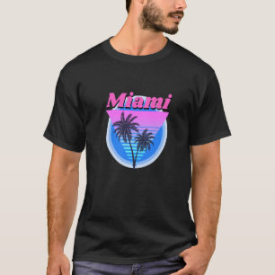 Camiseta Miami Retro Vacation Palm Trees Florida