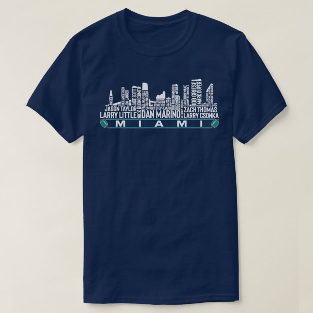 Camiseta Miami Team All Time Legends Miami City Skyline (Diseño del anverso)