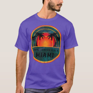 Camiseta Miamis South Beach Miami Beach Vintage Retro Sunse