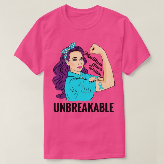 Camiseta Miastenia Gravis Awareness MG Disea neuromuscular (Diseño del anverso)