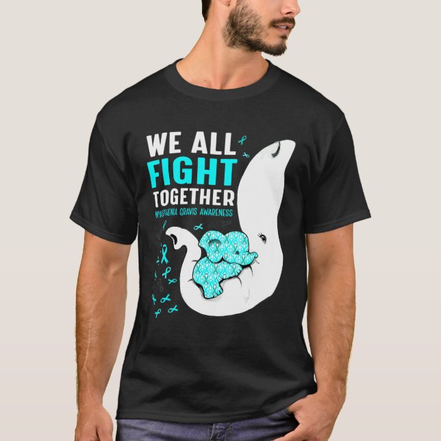 Camiseta Miastenia Gravis Conciencia Todos Luchamos Juntos  (Anverso)
