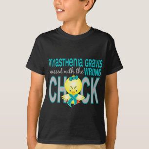Camiseta Miastenia Gravis ensuciado con el polluelo