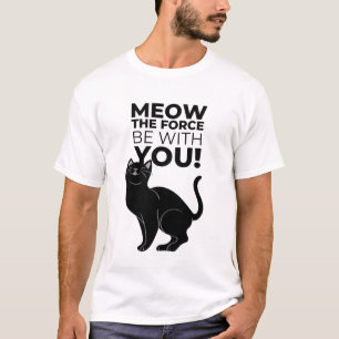 Camiseta Miau la fuerza esté contigo