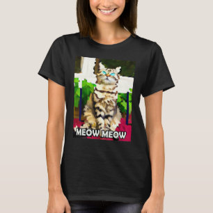 Camiseta Miau Miau Gato Lindo Gatito Gatita Al Estilo Gato