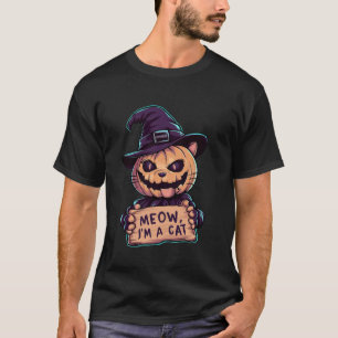 Camiseta Miau soy un gato - divertido disfraz de Halloween 