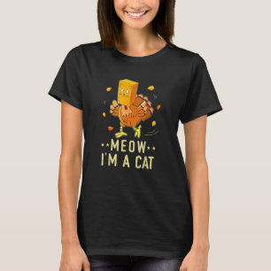Camiseta Miau soy un gato pavo gato falso Miau Día de Acció