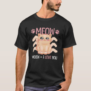 Camiseta Miau te amo gato lindo para el Día de San Valentín