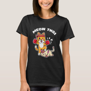Camiseta Miau Thai Thaiboxing Gato Gatito Artes Marciales 1