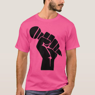 Camiseta Mic Raise - Gráfica de micrófono de hip hop de vie