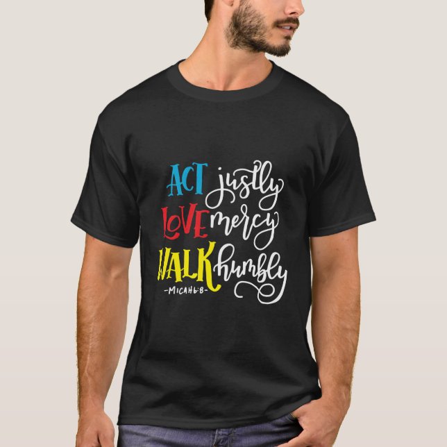 Camiseta Micah 68 Act Love Walk (Anverso)