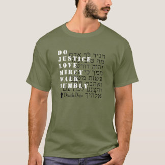 Camiseta Micah 6:8 Hebreo