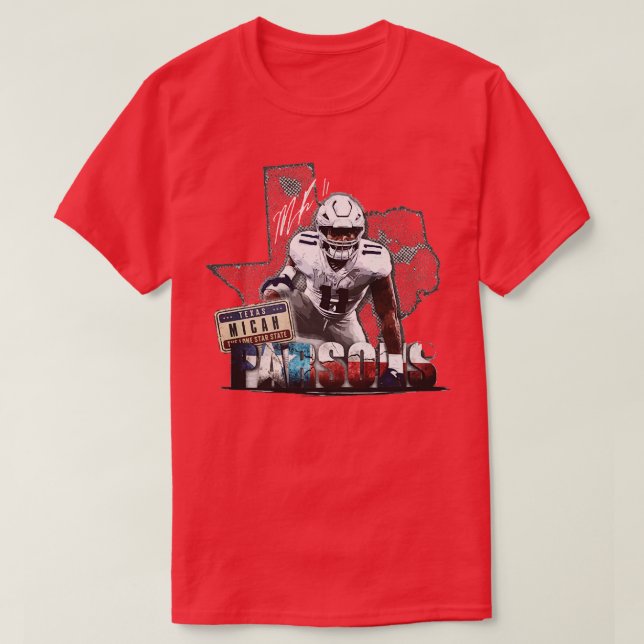 Camiseta Micah Parsons Dallas Flag TShirt 1 (Diseño del anverso)