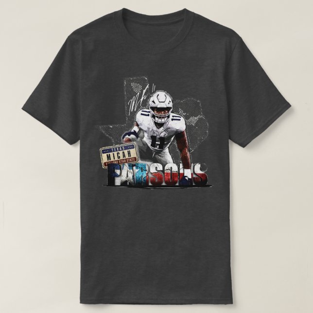 Camiseta Micah Parsons Dallas Flag TShirt 2 (Diseño del anverso)